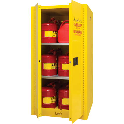 Armoire pour produits inflammables, 60 gal., 2 Porte(s), 34" La x 65" h x 34" p Duraquip Inc