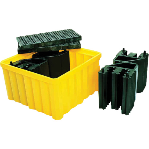 Ultra-IBC Spill Pallet&reg; with Drain, 400 US gal. Spill Capacity, 58.75" x 58.75" x 33" Duraquip Inc