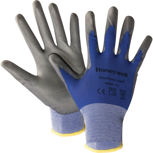 North&reg; Workeasy&reg; WE50 Lite Gloves, 9/Large, Polyurethane Coating, 18 Gauge, Nylon Shell Duraquip Inc