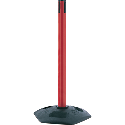 Poteau receveur robuste &agrave; ligne simple, Hauteur de 38", Rouge Duraquip Inc