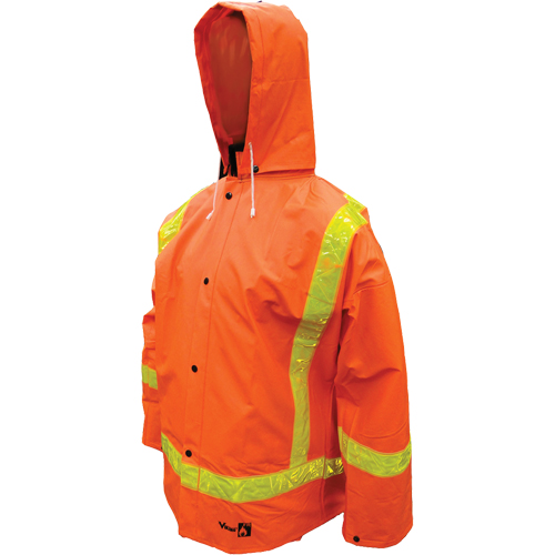 V&ecirc;tements imperm&eacute;ables en PVC ignifuges Open Road , Petit, Orange Duraquip Inc