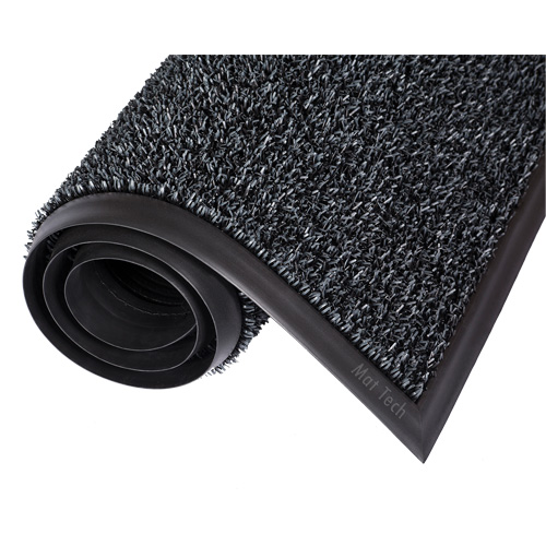 Astro-Plus Mat, Polyethylene, Scraper Type, Textured Pattern, 3-3/10' x 4', Charcoal Duraquip Inc