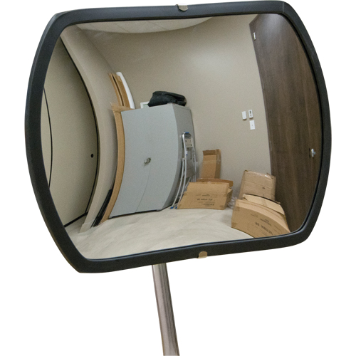Miroir convexe rectangulaire/rond avec bras t&eacute;lescopique, 12" h x 18" la, Int&eacute;rieur/Ext&eacute;rieur Duraquip Inc