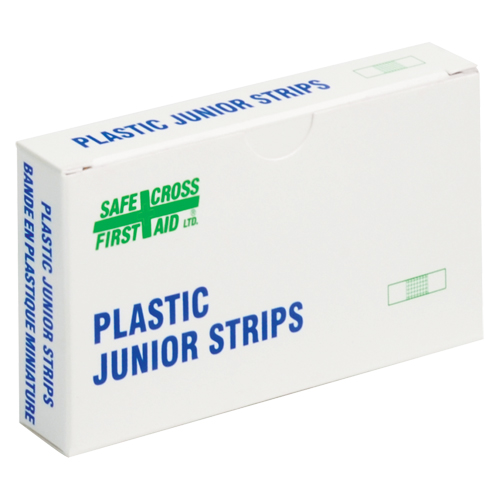Bandages en bandes Juniors, Rectangulaire/carr&eacute;e, 1-1/2", Plastique, Non st&eacute;rile Duraquip Inc