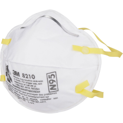 Respirateurs contre les particules 8210, N95, Certifi&eacute; NIOSH Duraquip Inc