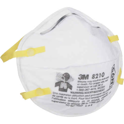 Respirateurs contre les particules 8210, N95, Certifi&eacute; NIOSH Duraquip Inc