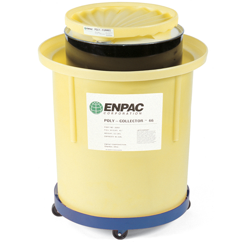 Poly-Collector 66 avec baril en acier, 32,5" dia. x 42" h, Cap. de d&eacute;versement 70 gal. US Duraquip Inc