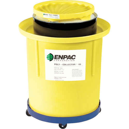 Poly-Collector 110 with Poly Drum, 31.75" dia. x 49" H, 103 US gal. Spill Cap. Duraquip Inc