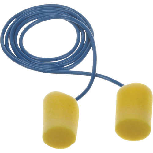 Bouchons d'oreilles classiques E-A-R, Vrac - Sac en poly, Avec cordon Duraquip Inc