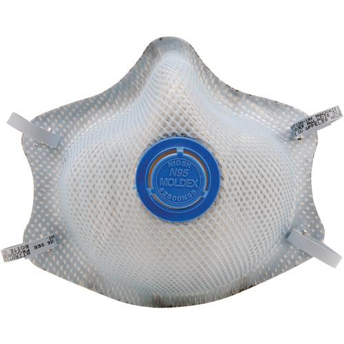 2500 Particulate Respirators, N95, NIOSH Certified, Large/Medium Duraquip Inc