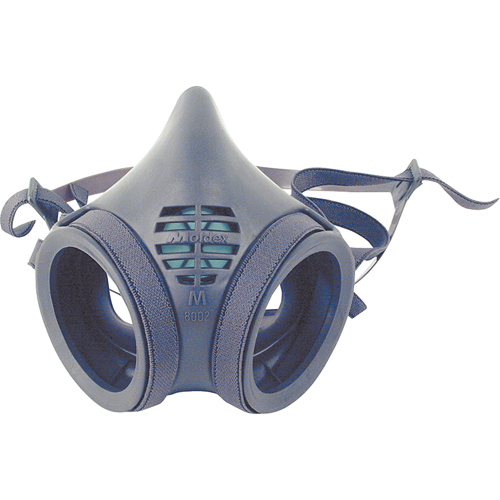 8000 Series Half-Mask Respirator, Elastomer/Thermoplastic, Small Duraquip Inc