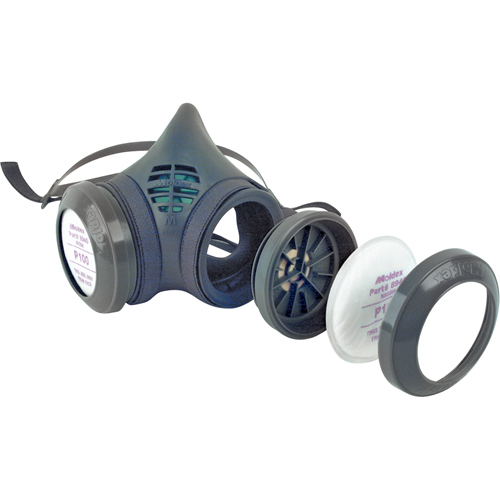 8000 Series Assembled Respirator, Elastomer/Thermoplastic, Medium Duraquip Inc
