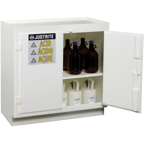 Armoires solides en poly&eacute;thyl&egrave;ne pour acides, 6 x 0,66043 gal., 36" x 35,75" x 21,75" Duraquip Inc