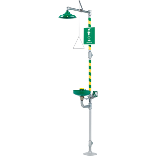 Combinaisons de douche oculaire/faciale & douche d'urgence, Socle Duraquip Inc