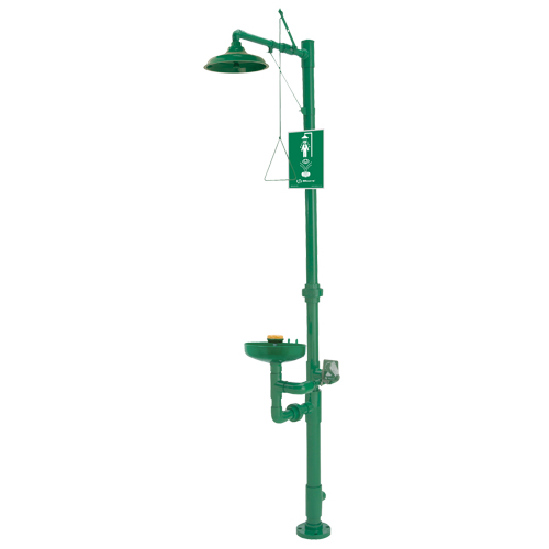 Combination Emergency Shower & Eye/Face Wash Station, Pedestal Duraquip Inc