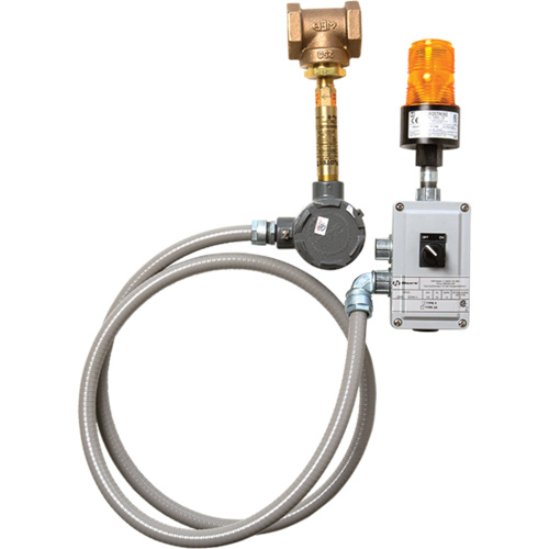 Syst&egrave;me dalarme pour les douches durgence et les installations de lavage des yeux Duraquip Inc