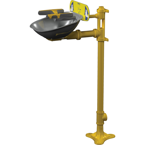 Halo Face/Eyewash Stations, Pedestal Installation, Stainless Steel Bowl Duraquip Inc