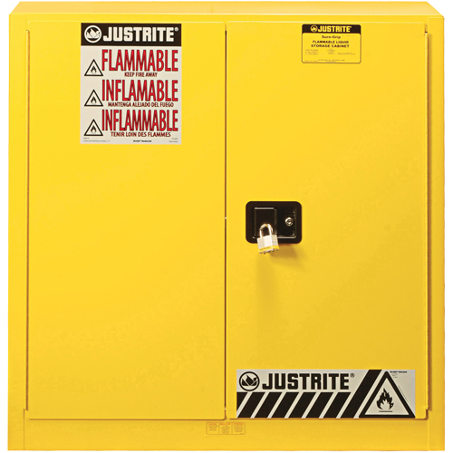 Sure-Grip&reg; EX Flammable Safety Cabinet, 30 gal., 2 Door, 36" W x 35" H x 24" D Duraquip Inc