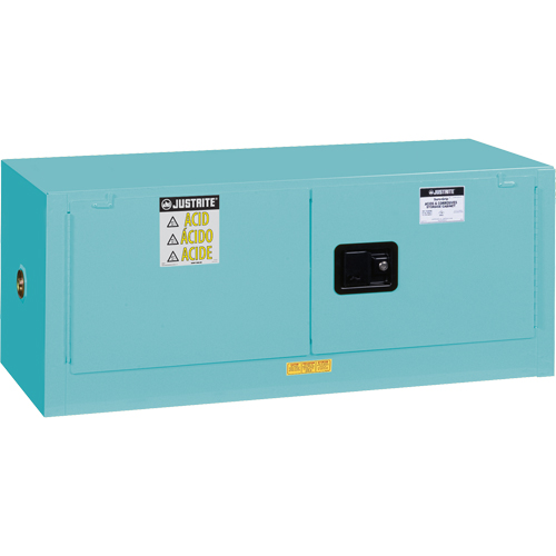 Sure-Grip&reg; EX Piggyback Corrosives/Acid Steel Safety Cabinet, 12 gal., 2 Door, 43" W x 18" H x 18" D Duraquip Inc