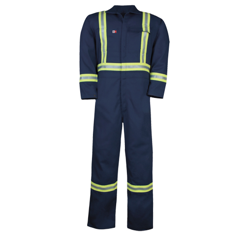 Westex UltraSoft&reg; Unlined Coveralls, Size 34/36, Navy Blue, 12.4 cal/cm2 Duraquip Inc