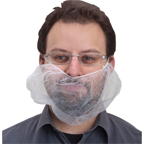 Beard Nets, Polypropylene, White Duraquip Inc