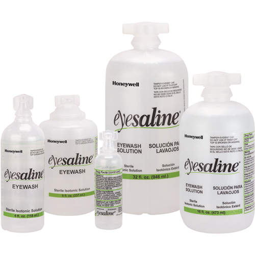 Bouteilles de solution saline pour douche oculaire, Bouteille Plein, 8 oz Duraquip Inc