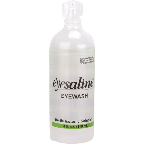 Bouteilles de solution saline pour douche oculaire, Bouteille Plein, 4 oz Duraquip Inc