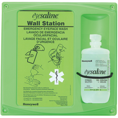 Support mural pour solution saline de douche oculaire, Simple Duraquip Inc