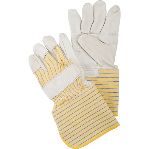 Patch Palm Fitters Gloves, Large, Grain Cowhide Palm, Cotton Inner Lining Duraquip Inc