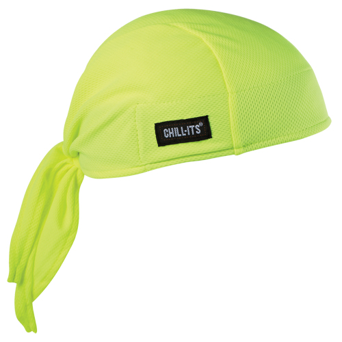 Chill-Its&reg; 6615 Cooling Dew Rags, High Visibility Lime-Yellow Duraquip Inc