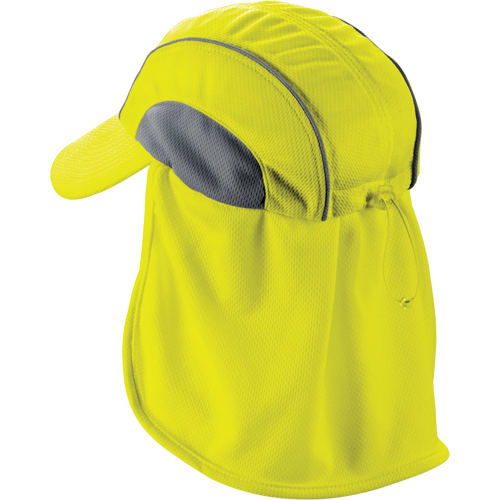 Chapeaux de refroidissement avec voiles pour le cou Chill-Its 6650, Lime haute visibilit&eacute; Duraquip Inc