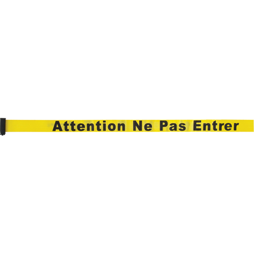 Cartouche de ruban pour assembler votre propre barri&egrave;re de contr&ocirc;le des foules, Attention ne pas entrer, 7', Ruban Jaune Duraquip Inc