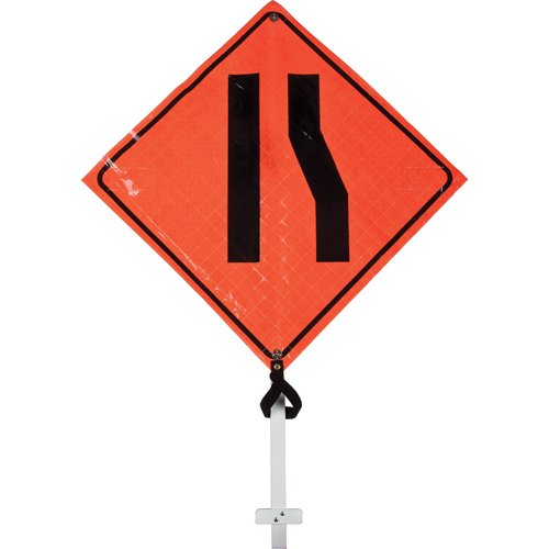 Narrow Road Pole Sign, 24" x 24", Vinyl, Pictogram Duraquip Inc