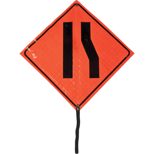 Narrow Road Rolled Sign, 24" x 24", Vinyl, Pictogram Duraquip Inc