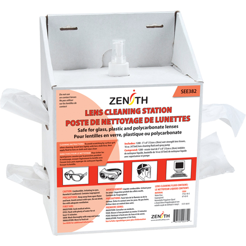 Disposable Lens Cleaning Station, Cardboard, 8" L x 5" D x 12-1/2" H Duraquip Inc