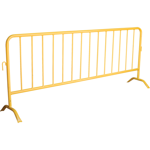 Portable Barrier, Interlocking, 102" L x 40" H, Yellow Duraquip Inc