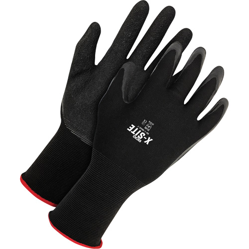 Gants enduits X-Site, Petit, R&ecirc;vetement Latex, Calibre 15, Enveloppe en Nylon Duraquip Inc