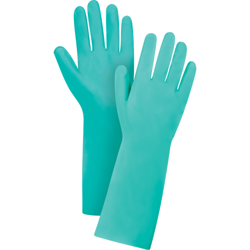 Diamond-Grip Chemical-Resistant Gloves, Size 8, 13" L, Nitrile, 22-mil Duraquip Inc