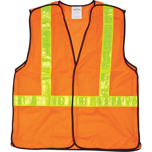 Veste de s&eacute;curit&eacute; pour la circulation d&eacute;tachable en cinq points, Orange haute visibilit&eacute;, Grand, Polyester Duraquip Inc