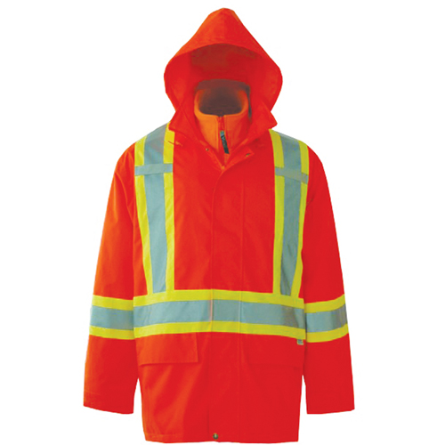Journeyman 3-in-1 Safety Jackets, Polyester, High Visibility Orange, Small Duraquip Inc