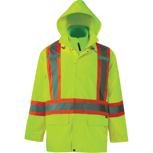 Journeyman 3-in-1 Safety Jackets, Polyester, High Visibility Lime-Yellow, Small Duraquip Inc