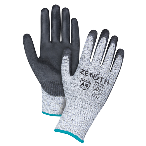 Seamless Stretch Cut-Resistant Gloves, Size X-Large/10, 13 Gauge, Polyurethane Coated, HPPE Shell, ANSI/ISEA 105 Level 4/EN 388 Level 5 Duraquip Inc
