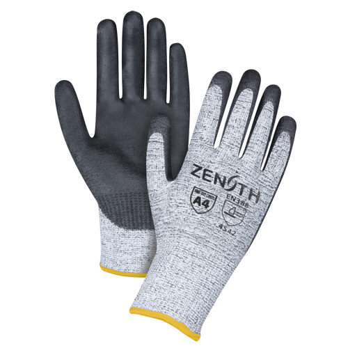 Gants &eacute;lastiques sans coutures r&eacute;sistants &agrave; la coupe, Taille 2T-Grand/11, Calibre 13, Rev&ecirc;tement Polyur&eacute;thane, Enveloppe en PEHP, ANSI/ISEA 105 niveau 4/EN 388 niveau 5 Duraquip Inc