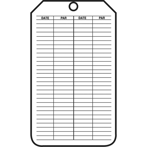 &eacute;tiquettes de s&eacute;curit&eacute; d'inspection et de contr&ocirc;le de l'&eacute;tat de l'&eacute;quipement, Papier cartonn&eacute;, 3-1/8" la x 5-7/8" h, Français Duraquip Inc