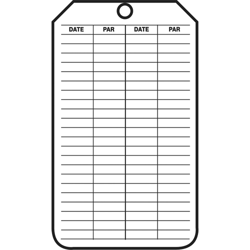 &eacute;tiquettes de s&eacute;curit&eacute; d'inspection et de contr&ocirc;le de l'&eacute;tat de l'&eacute;quipement, Papier cartonn&eacute;, 3-1/8" la x 5-7/8" h, Français Duraquip Inc