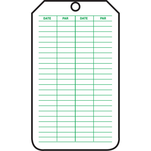 &eacute;tiquettes de s&eacute;curit&eacute; d'inspection et de contr&ocirc;le de l'&eacute;tat de l'&eacute;quipement, Papier cartonn&eacute;, 3-1/8" la x 5-7/8" h, Français Duraquip Inc