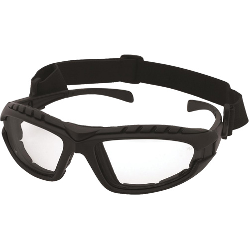 Lunettes de s&eacute;curit&eacute; &agrave; monture noire Dustdevil, Lentille Transparent, Antibu&eacute;e/Anti-&eacute;gratignures, ANSI Z87+/R&eacute;pond ou surpasse la norme CSA Z94.3 Duraquip Inc