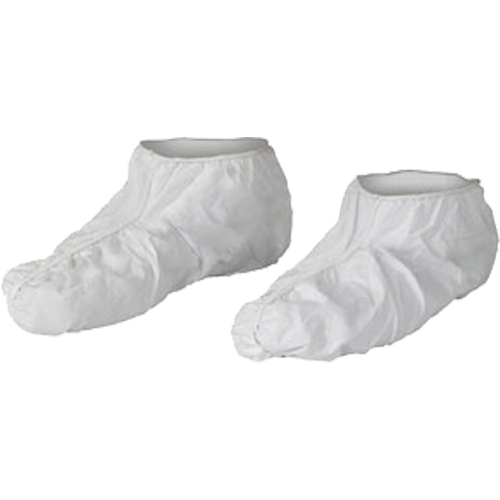 KleenGuard A40 Shoe Covers, Medium, Vinyl, White Duraquip Inc
