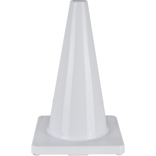 C&ocirc;ne de couleur pour la signalisation, 18", Blanc Duraquip Inc