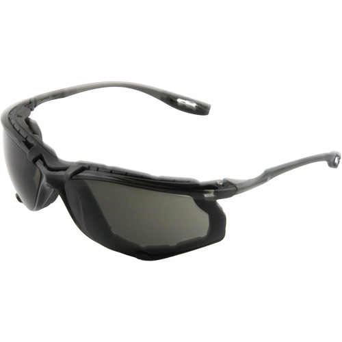 Virtua Safety Glasses with Foam Gasket, Grey/Smoke Lens, Anti-Fog, ANSI Z87+/Meets/Exceeds CSA Z94.3 Duraquip Inc